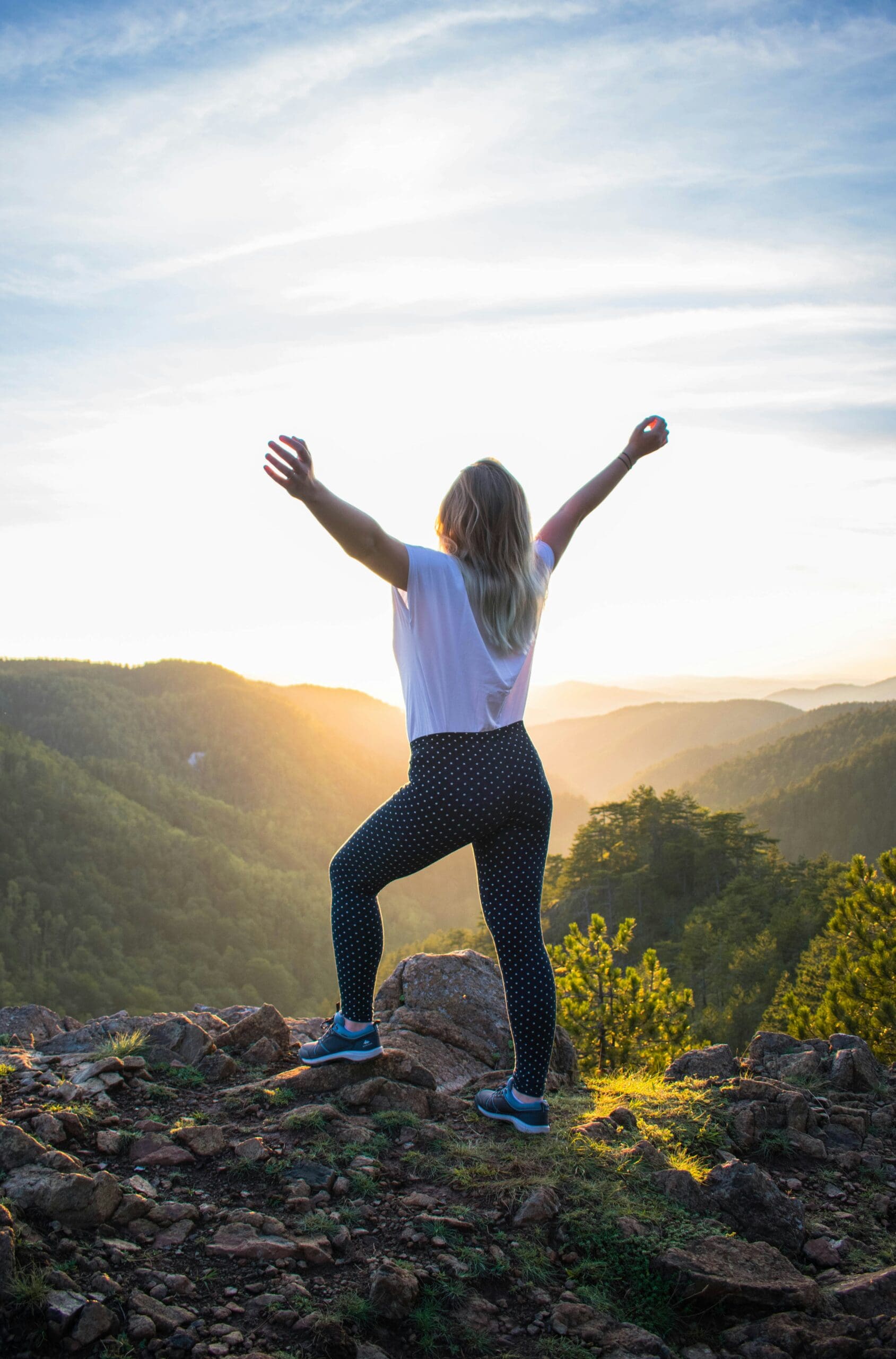 healthy woman feeling great